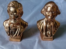 Lot of 2 VTG AVON PRESIDENT WASHINGTON & Lincoln GOLD WILD COUNTRY AFTER SHAVE picture