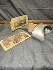 Antique Monarch Stereoscope 3D Photo Viewer  With 2 Cards VINTAGE picture