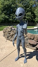 Grey Alien Wave Hello Life Size DIY Statue 4' tall picture