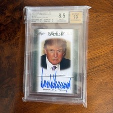 2011 Leaf Ali Friends Silver/Green RARE*Donald J. Trump Auto  /25 BGS 8.5 NM-MT+ picture