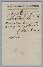 1874 Western Union Telegraph Company Deer Lodge (Montana Territory) picture