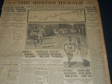 1911 OCTOBER 6 THE BOSTON HERALD - DE MAR WINS BROCKTON MARATHON RACE - BH 179 picture