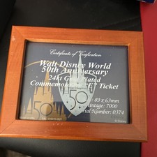 Disney 50th Anniversary 24kt Gold Commemorative 