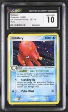 CGC 10 Octillery 10/115 EX Unseen Forces Holo Pokemon Card picture