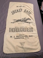 M. J. Pritchard, Inc. Jockey Oats 96 lb Feed Sack Printed Cloth Advertising picture