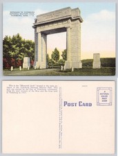 Vicksburg MS Memorial Arch National Military Park Linen Postcard 1930s picture