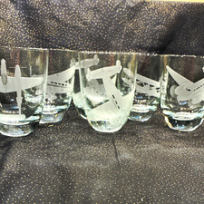 6 Lockheed aircraft glasses circa 1940's picture