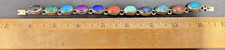 Vintage Southwest Native Bracelet With Various Semi Precious Gemstones 8
