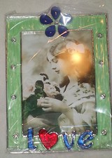 Taylor Avedon collectible Enamel  Crystals love Photo Picture Frame  new + box  picture