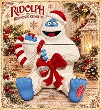 Rudolph The Red Nose Reindeer The Abominable Snowman Cookie Jar Canister picture