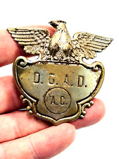 antique hat helmet badge OGAD O.G.A.D. AC A.C. fireman police military picture