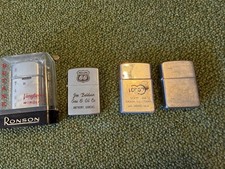 Veg Lighter Lot of 4 - 1958 Dot Zippo, Phillips 66, Varaflame w/ Case, Galkor picture
