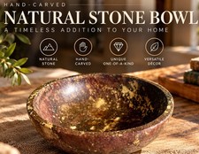 Handmade Carved Jasper Crystal Dish Decorative Bowl picture