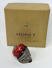 2009 Macy's Monet Enamel Chocolate Covered Strawberry Trinket w/ Box picture