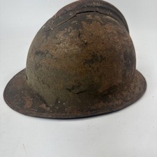 WWI FRENCH ARMY M-1915 ADRIAN Steel Combat HELMET. No Liner Or Chinstrap. picture