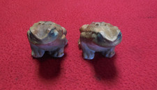 Vintage Ceramic Black Pekingese Dog Salt and Pepper Shakers  W/Corks dated 1946 picture