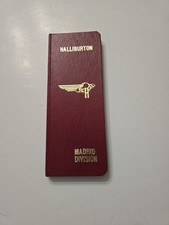 Vtg Halliburton Madrid Spain Division Blank Oil Gas Field Memo Ledger Redbook  picture