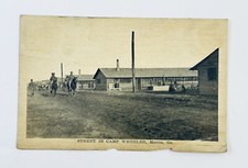 RPPC Army Camp Wheeler Macon, GA Soldiers Horseback Barracks 1920's Postcard picture