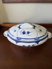 Royal copenhagen casserole covered dish G269 vintage blue white with lid picture