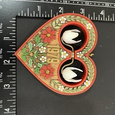 VTG 1979 Hallmark Christmas Ornament Heart Twirl About Doves  No Box picture