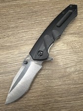RavenCrest Tactical 440C Black G10 Flipper Folder Broken Clip Used picture