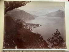 Antique Giacomo Brogi albumen print unmounted - Lake Como Panorama del Bacino  picture