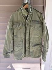 Vintage 1967 M-65 Field Jacket Small  Vietnam War OG-107 Silver Zipper M65 Coat picture