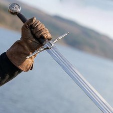 Handmade The Witcher 3 White Wolf Sword Geralt of Rivia, Stainless Steel 38 Inch picture
