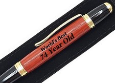 74th Birthday Gift Idea For 74 Year Old Present World's Best Engraved Pen picture