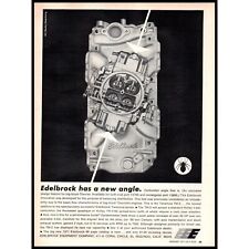 1971 Edelbrock Carburetor Vintage Print Ad Performance Car Parts Man Cave Art picture