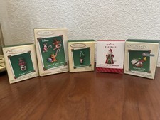 Hallmark Miniature Ornaments- New- Lot Of 7 Ornaments- In 5 Boxes picture