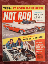 RARE HOT ROD Magazine July 1957 Chevy V-8 in 34 FORD 57 Ranchero Mercury Mermaid picture