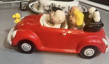 RARE Peanuts Willitts Designs Volkswagon Beetle Music Box Vintage Snoopy  picture