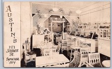K32/ Syracuse New York RPPC Postcard c1910 Interior Austin's Restaurant 1094 picture
