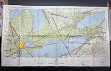 1944 WW2 Restricted Detroit (V-8) Aeronautical Sectional Chart: Mich Penn Canada picture