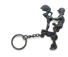 NOS Vintage Sex Moveable Funny Man & Woman Position XXX Keychain picture