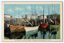 c1940's Gaspesian Fishing Boat PQ Quebec Canada Vintage Unposted Postcard picture