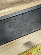 Antique E.C. Atkins Silver Steel 14” Back Saw Tenon Saw Indianapolis USA Etched picture