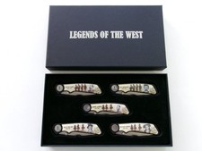 Legends of the West Folding Knife Set – 5 Piece Collector Set [ New With Box] picture