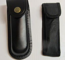 Large BLACK Leather Knife Sheath Belt Pouch Fits up to 5.5