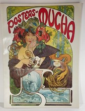 POSTERS OF MUCHA - ALPHONSE MUCHA ART BOOK VINTAGE 1975 - 22 POSTERS ART NOUVEAU picture