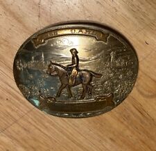 1988 Vintage Irvine & Jachens Cowboy Western German Silver Trophy Belt Buckle picture