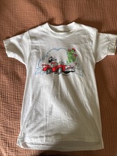 Vintage 80s Disney Mickey Mouse Cowboy Car T Shirt Youth L USA Western picture