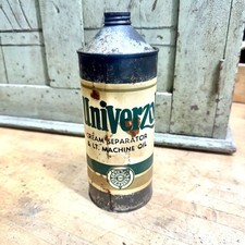 Rare Vintage Univerzol Cream Separator Machine Oil Cone Top Can Paper Label picture
