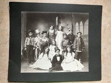Antique Cabinet Card Photo Children Kids Halloween Costumes Theatre Play 1900’s picture
