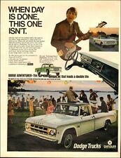 1968 Vintage ad for Dodge Trucks retro Photo Guitar Interior   02/03/21 picture