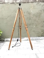 Antique Vintage Wooden Tripod Stand For Floor lamp Home Décor Hand Painted Gift picture