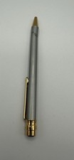 Cartier Santos Pen Brushed Steel Gold Trim AS IS For Parts Not Working Vintage picture