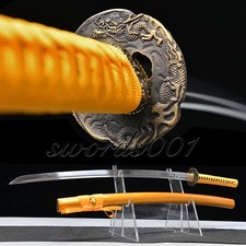 Beautiful Orange Sword Handmade Sharp Samurai Authentic Japanese Samurai Katana picture