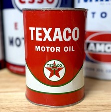 Vintage NOS Texaco Motor Oil Can Quart FULL picture